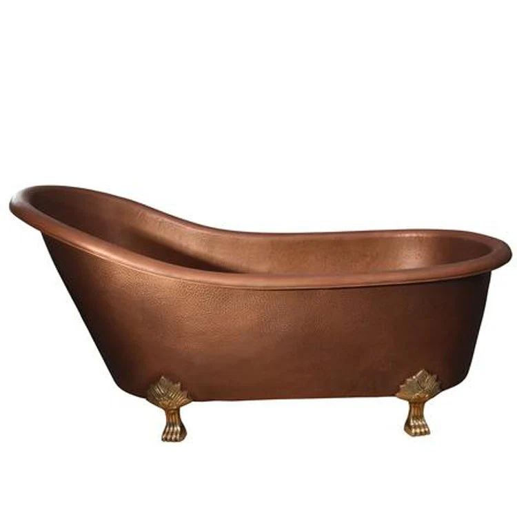 Freestanding Tub Lawson 66 Inch Slipper Oval Light Copper Tub Feet No Faucet Holes - Frankwebs