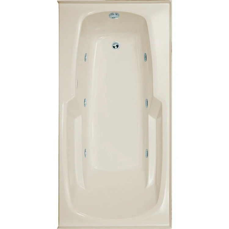 Whirlpool Tub Designer Collection Entre 66 x 32 x 18 Inch Drop-In Right Hand Drain Biscuit Rectangle - Frankwebs