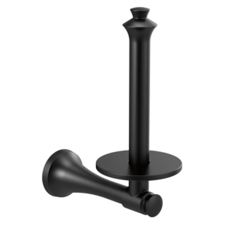 Toilet Paper Holder Dorval Vertical Holder Matte Black Metal 8-1/4 Inch 6-1/8 Inch Wall Mount - Frankwebs