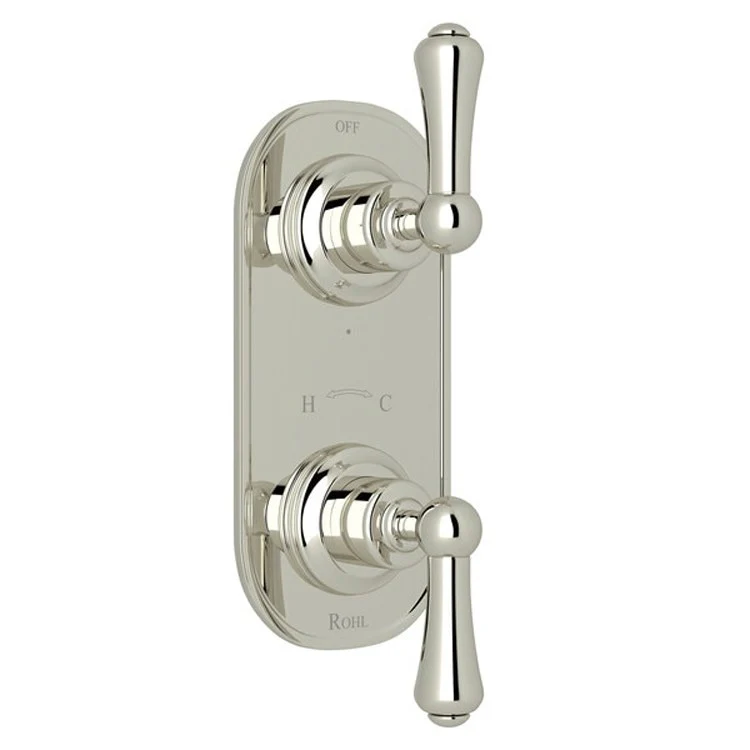 Thermostatic Trim Georgian Era 1/2 Inch with Diverter 2 Lever Polished Chrome Brass - Frankwebs
