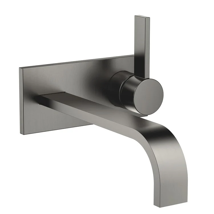 Lavatory Faucet MEM Wall Mount Mixer 1 Lever ADA Dark Chrome 1.2 Gallons per Minute Less Drain 2 Hole - Frankwebs