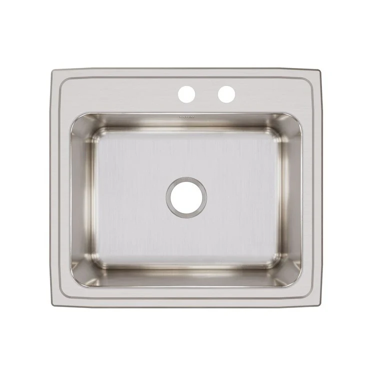 Kitchen Sink Lustertone Classic 25 x 22 Inch Single Bowl MR2 Hole Lustrous Satin Drop-In - Frankwebs