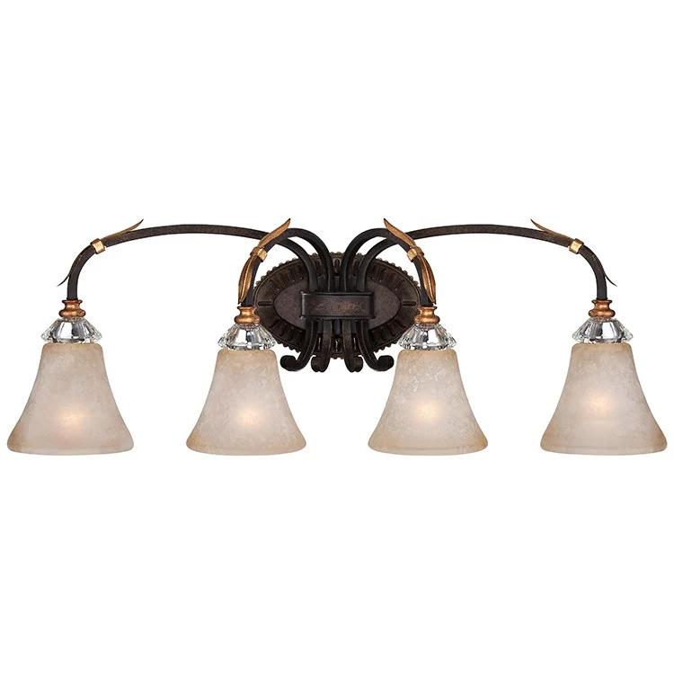 Bella Cristallo Four-Light Bathroom Vanity Fixture - Frankwebs