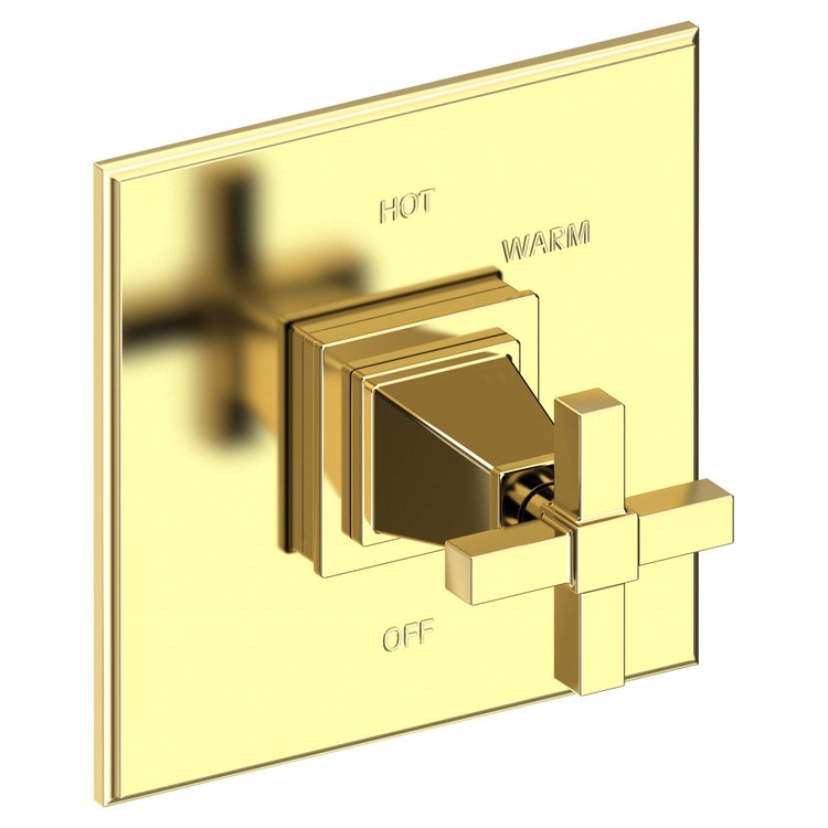 Pressure Balance Valve Trim Malvina Square 1 Cross Polished Chrome ADA Depth 4 Inch - Frankwebs