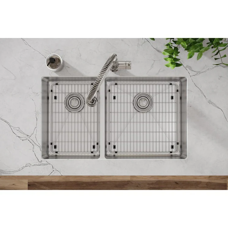 Sink Grid Crosstown Bottom Grid 15.5 x 15.5 Inch Polished Stainless Steel - Frankwebs