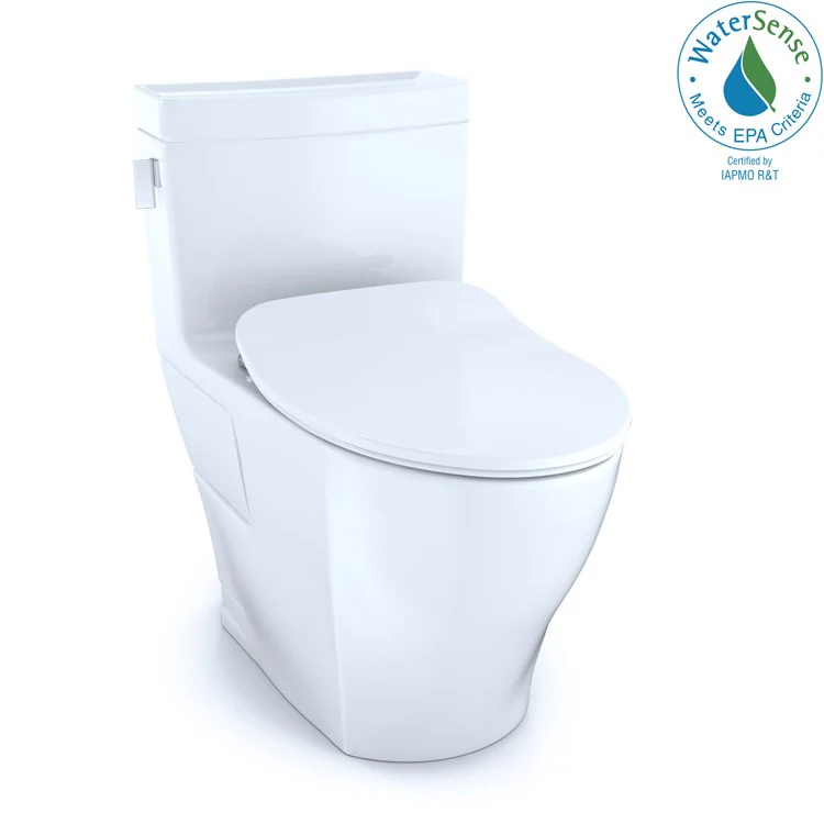 Toilet Legato 1 Pieces Universal Height Washlet Ready Cotton Elongated ADA 27-15/16 Inch 1.28 Gallons per Flush Left Hand Chrome Soft Close - Frankwebs