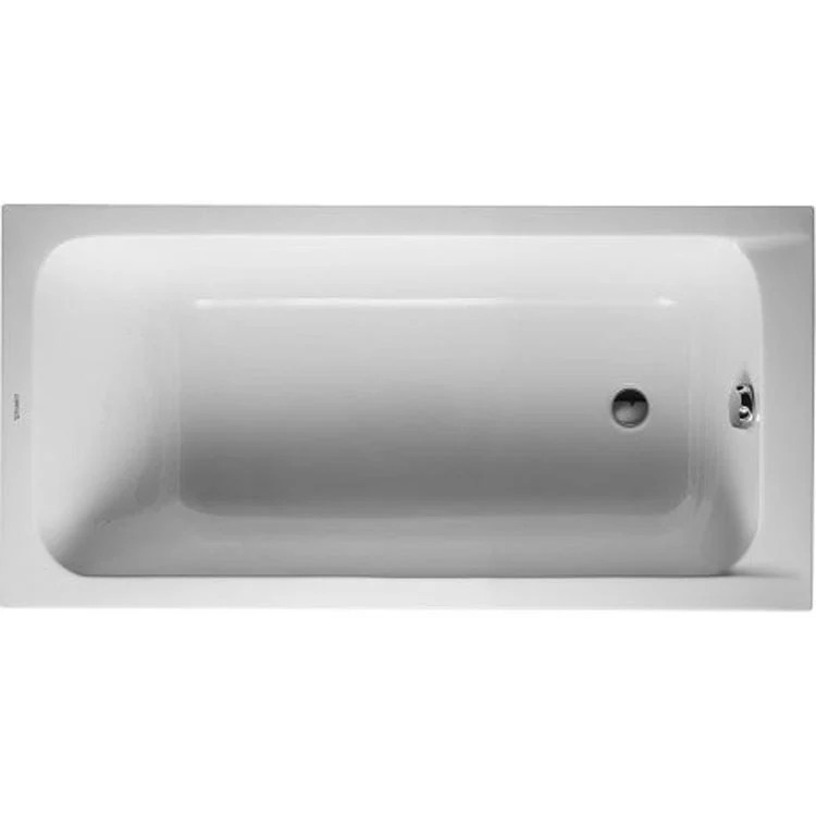 Soaking Tub D-Code 59-1/8 x 29-1/2 Inch Drop-In with 1 Backrest Slopes Rear Drain White Acrylic Rectangle 26 Gallon - Frankwebs