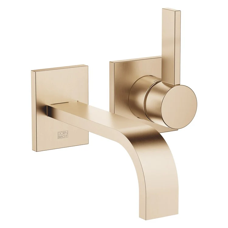 Lavatory Faucet MEM Mixer Wall Mount 1 Lever ADA WaterSense Brushed Champagne 1.2 Gallons per Minute Less Drain 2 Hole - Frankwebs