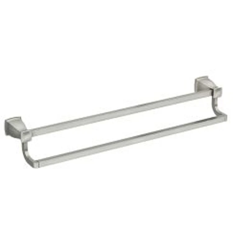Towel Bar Hensley 24 Inch Double with Press and Mark Brushed Nickel 5-1/4 Inch - Frankwebs