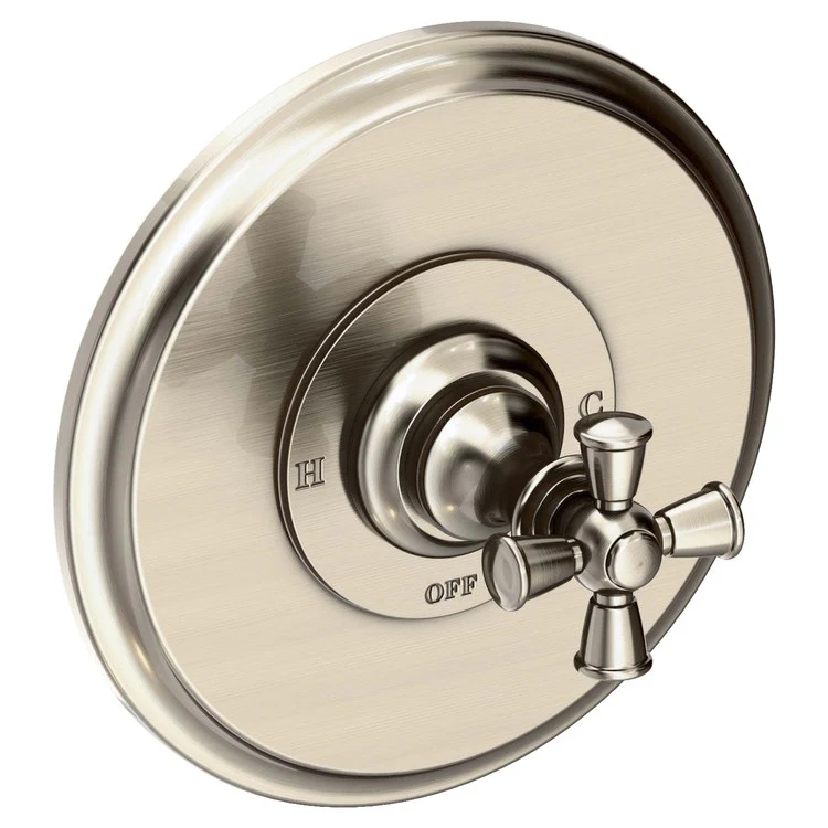 Pressure Balance Valve Trim Sutton Round 1 Cross Polished Gold PVD ADA Depth 4 Inch - Frankwebs