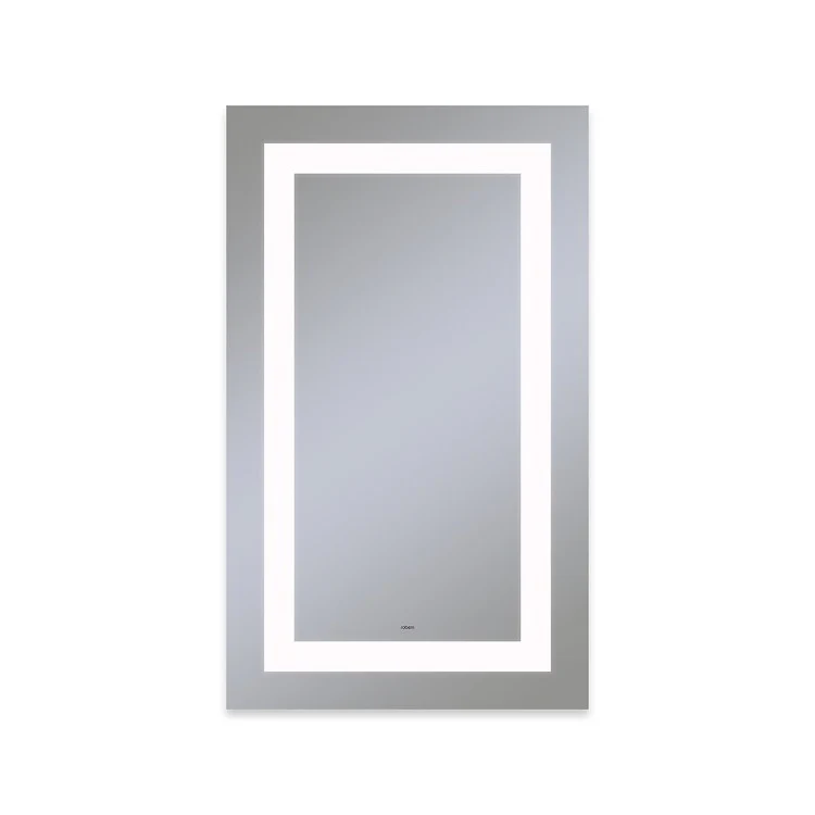Bathroom Mirror Vitality Inset Light Pattern Rectangular 24W x 40H Inch Wall Mount Defogger Included and Color Temperature 4000 Kelvin Cool White Light - Frankwebs