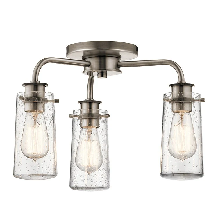 Braelyn Three-Light Chandelier/Semi-Flush Mount Ceiling Fixture - Frankwebs