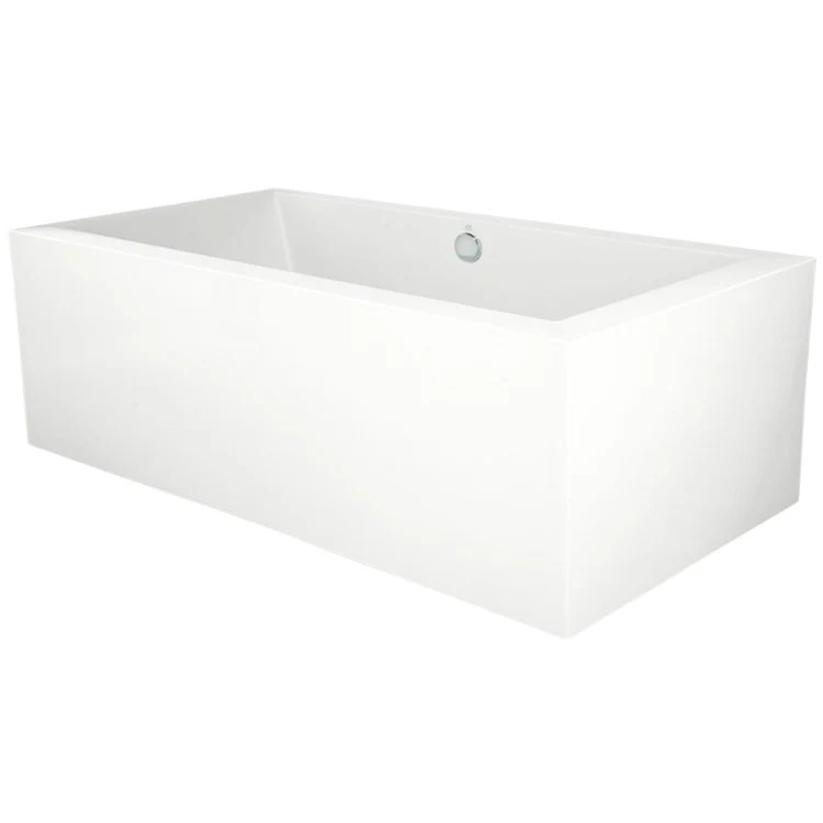 Soaking Tub Designer Collection Chagall 72 x 38 Inch Freestanding Tub Only Center Biscuit Acrylic - Frankwebs