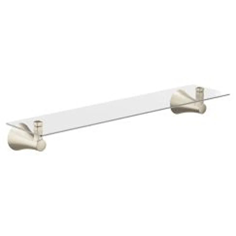 Shelf Flara Vanity Brushed Gold 21 x 5 Inch Glass - Frankwebs
