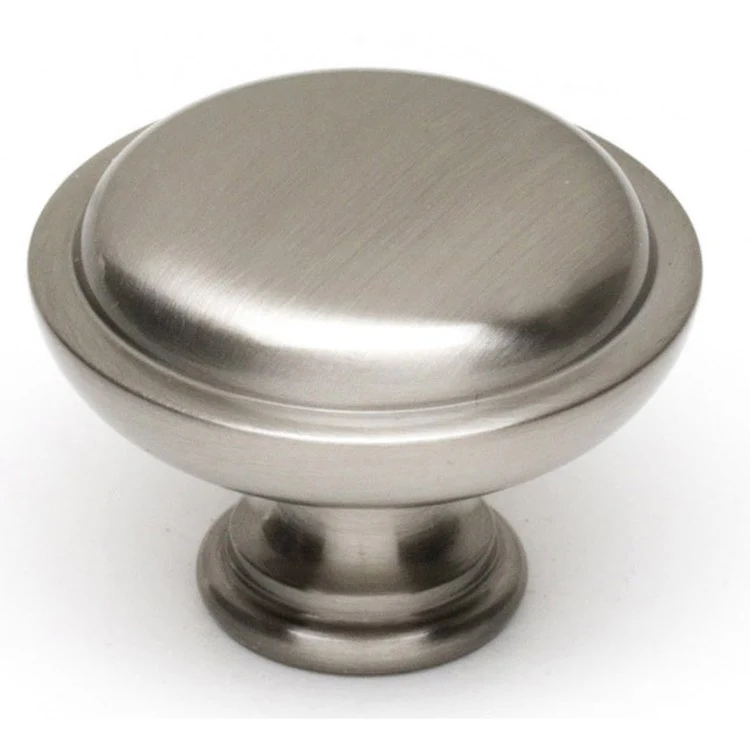 Knob IV Collection Round Satin Nickel Brass 1-1/4 Inch 1 Inch 5/8 Inch - Frankwebs