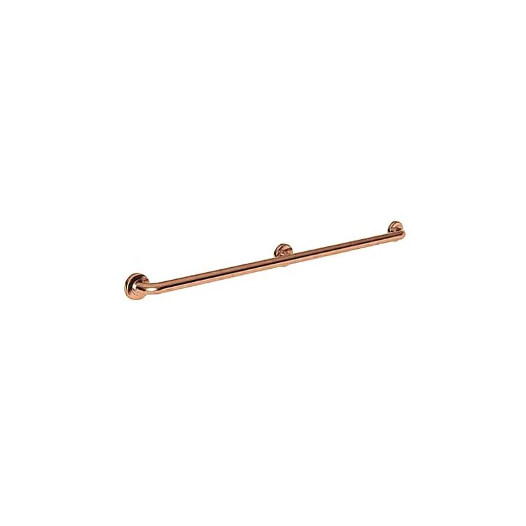 Grab Bar East Linear 42 Inch 3 Post Round Plate Antique Copper ADA Wall Mount Brass - Frankwebs