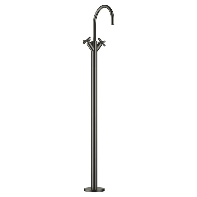 Lavatory Faucet TARA Mixer with Stand Pipe 2 Cross ADA WaterSense Brushed Champagne 1.2 Gallons per Minute Less Drain 1 Hole - Frankwebs