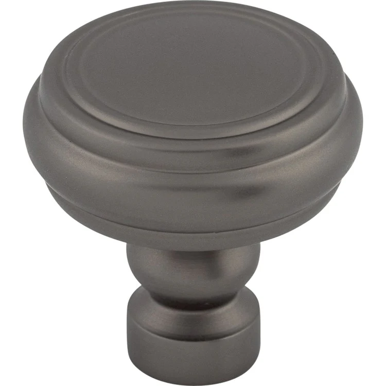 Knob Devon Brixton Rimmed Round Brushed Satin Nickel Zinc Alloy 1-1/4 Inch - Frankwebs
