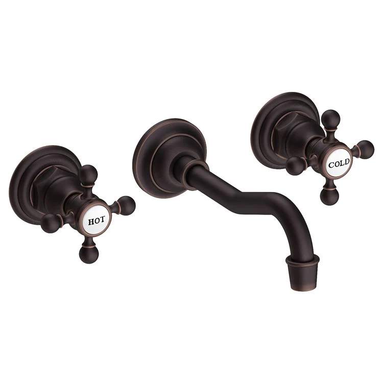 Lavatory Trim Chesterfield Wall Mount 2 Cross Polished Gold PVD ADA WaterSense 1.2 Gallons per Minute - Frankwebs