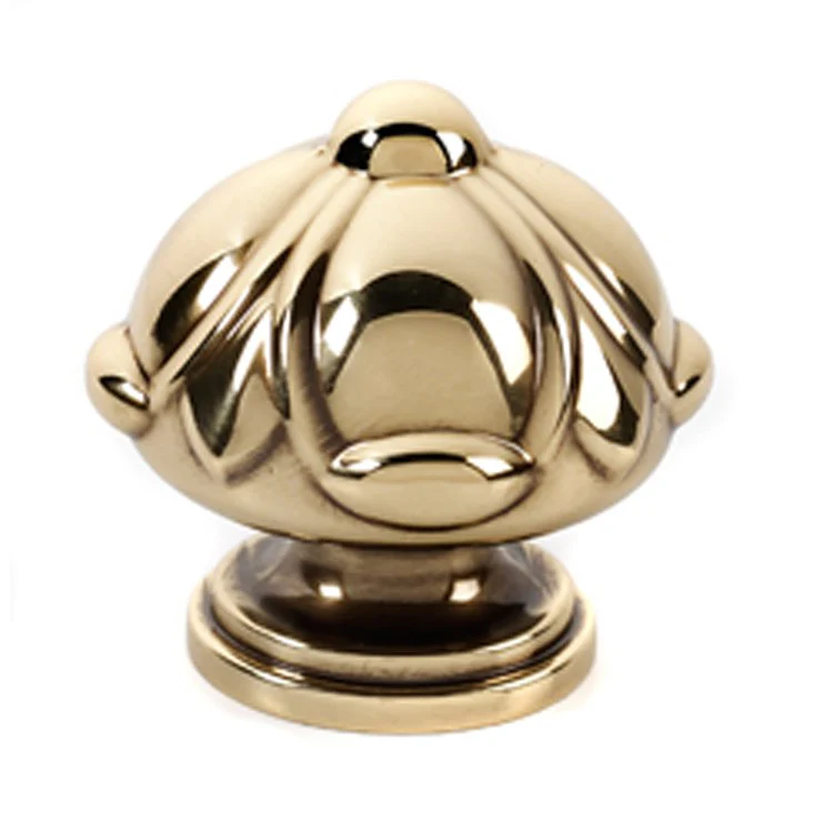 Knob Ornate Round Polished Antique Brass 1-1/2 Inch 1-1/4 Inch 1 Inch - Frankwebs
