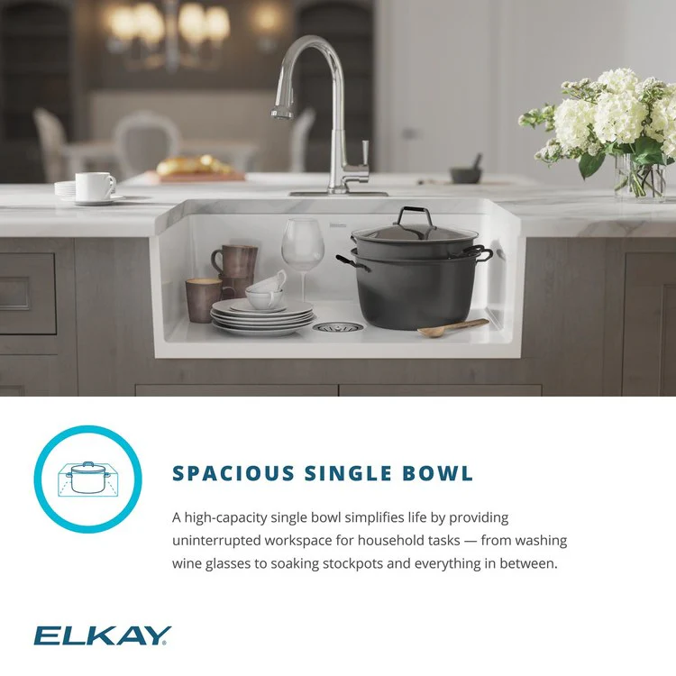 Kitchen Sink Fireclay 30 x 20 Inch Single Bowl Kit Apron Front Matte Gray Farmhouse Drain Location Center - Frankwebs