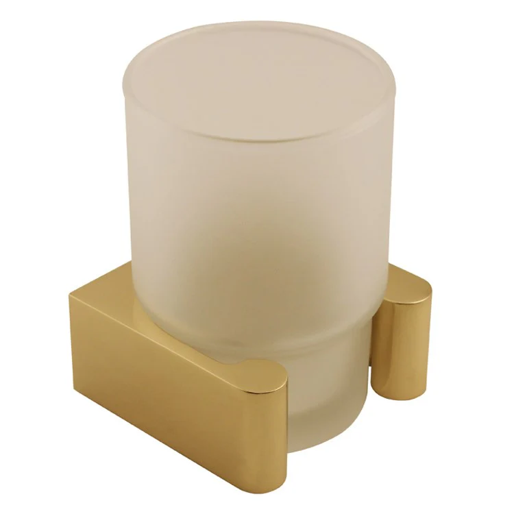 Tumbler Luna Unlacquered Brass Counter Top Brass/Glass 2-3/4 Inch - Frankwebs