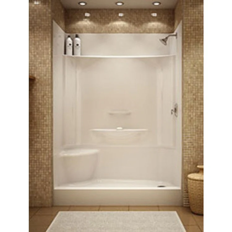 Shower Module KDS 3460 59-3/4 x 33-1/2 x 80-1/8 Inch AcrylX White 4 Pieces Inward Angled Seat - Frankwebs