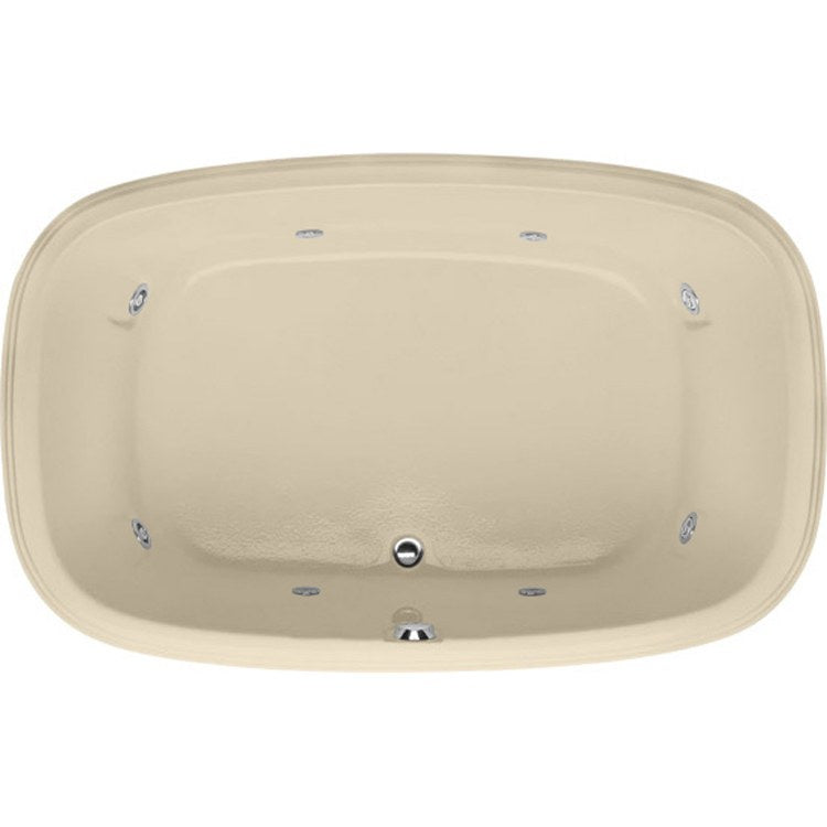 Combination Tub Designer Collection Sylvia 60 x 38 x 22 Inch Drop-In Center Drain White Rectangle - Frankwebs