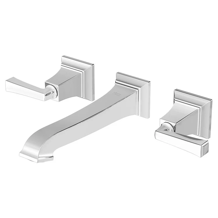 Town Square S Two Handle Widespread Wall-Mount Bathroom Faucet with Grid Drain - Frankwebs
