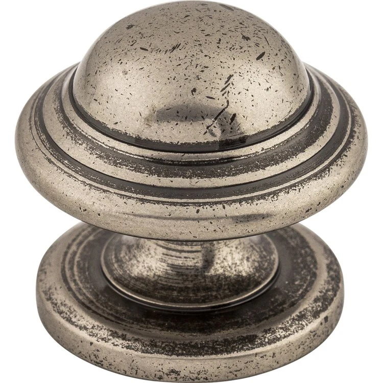 Knob Britannia Empress Round Pewter Antique Brass 1-3/8 x 1-3/8 x 1-1/4 Inch 1-1/4 Inch - Frankwebs