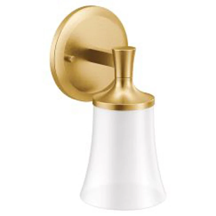 Bath Light Flara Sconce 1 Lamp Brushed Nickel Glass or Shade Frosted - Frankwebs