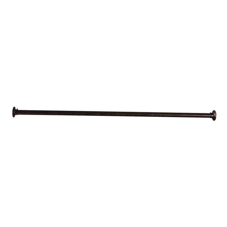 Shower Rod Straight with 310 Flanges Brushed Nickel 36 Inch Brass - Frankwebs