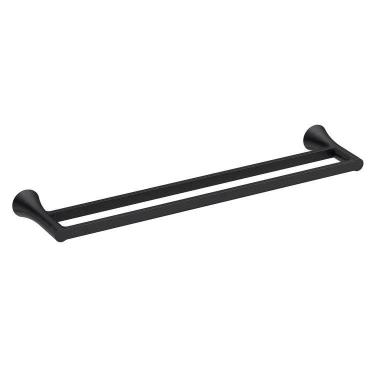 Towel Bar JASE 24 Inch Double Matte Black Zinc - Frankwebs