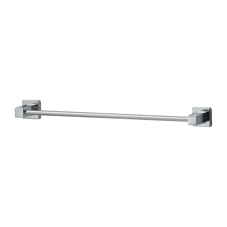 Towel Bar L Series 24 Inch Single Square Polished Chrome Metal 2-3/16 Inch Extension from Wall - Frankwebs
