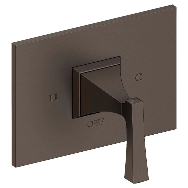 Pressure Balance Valve Trim Joffrey Rectangle 1 Lever Matte White ADA Depth 4-1/4 Inch - Frankwebs