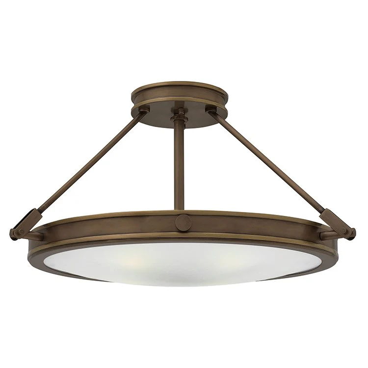 Collier Single-Light LED Semi-Flush Mount Ceiling Light - Frankwebs