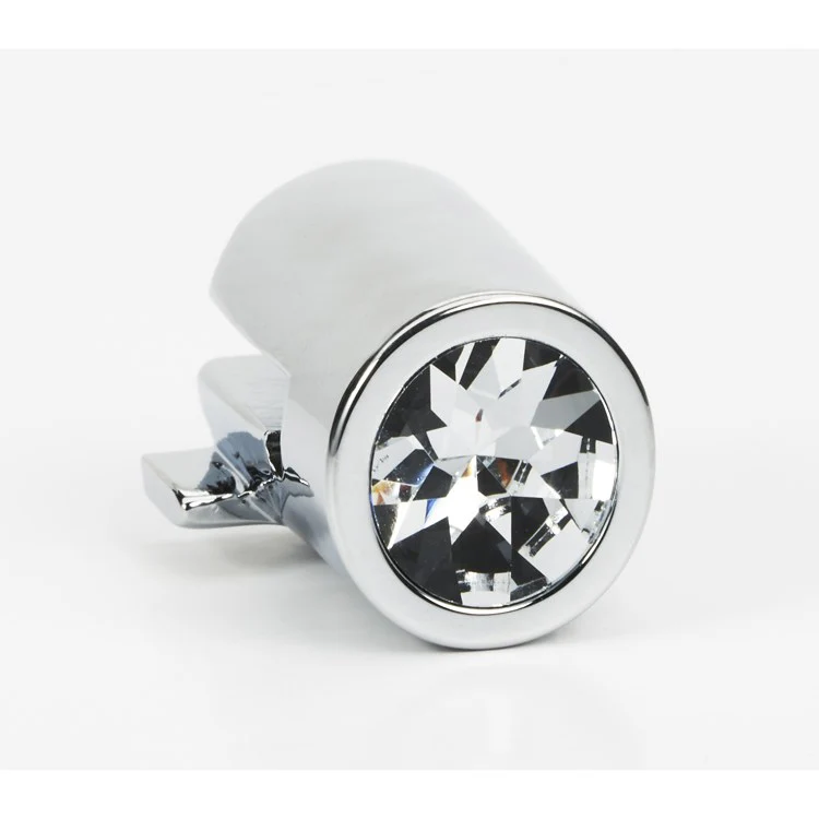 Post Ring Pull Crystal Large Round Unlacquered Brass 3-1/2 Inch Brass - Frankwebs