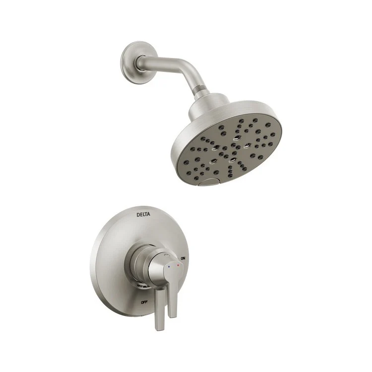 Shower Trim Galeon 17S with Volume Control and Touch-Clean 1 Lever Lumicoat Stainless ADA 1.75 Gallons per Minute 5 Function H2Okinetic PowerDrench Full Body Massaging Full Spray with Massage and Pause - Frankwebs