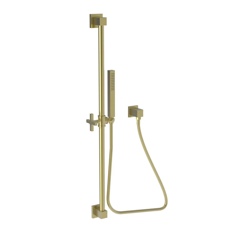 Handshower Set Tub and Shower Slide Bar with Cross Handle Satin Nickel PVD 1 Function 1.8 Gallons per Minute - Frankwebs