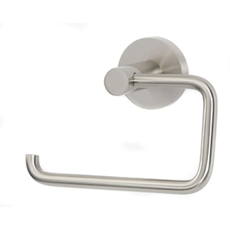 Toilet Paper Holder Contemporary I Bath Single Post Satin Nickel Brass 5-1/2 Inch 2-3/8 Inch Wall Mount - Frankwebs