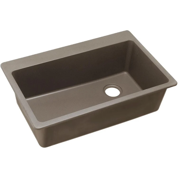 Kitchen Sink Quartz Classic 33 x 22 Inch Single Bowl Putty Drop-In Quartz 9-1/2 Inch - Frankwebs
