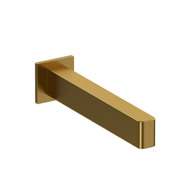 Tub Spout Paradox Brushed Gold Brass Wall Mount 1/2 Inch Copper Slip Fit 8-7/8 Inch 2-1/8 Inch - Frankwebs