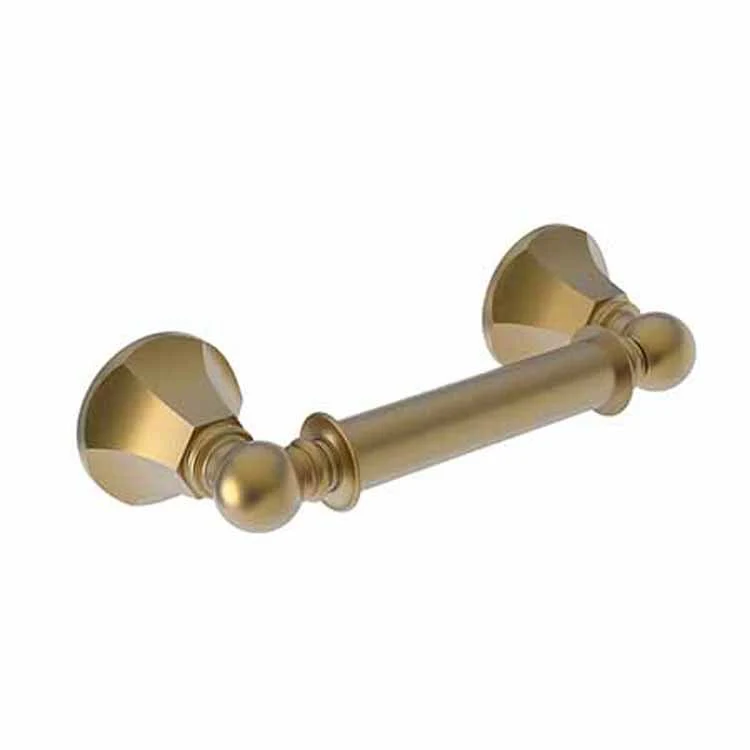 Toilet Paper Holder Metropole Double Post Satin Gold PVD Brass 9-1/2 Inch 3-1/5 Inch Wall Mount - Frankwebs