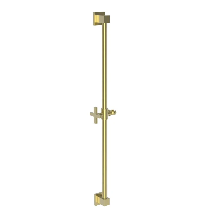 Slide Bar Square Plate 36 Inch French Gold PVD Brass Wall Mount - Frankwebs