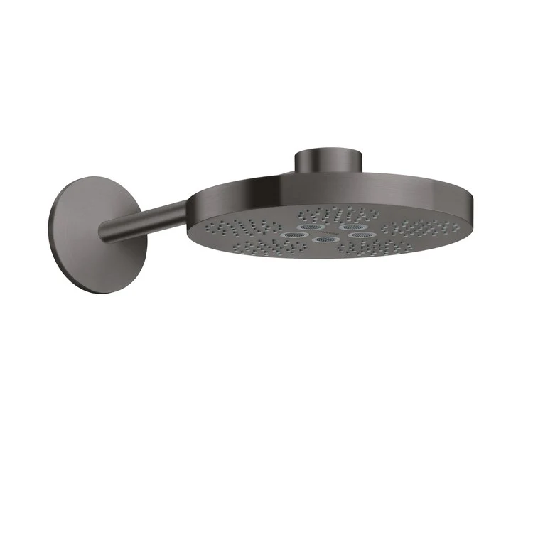 Showerhead One 280 2 Functions with Shower Arm Brushed Gold Optic 11 Inch 1.75 Gallons per Minute PowderRain Rain - Frankwebs