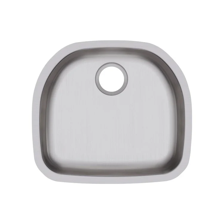 Kitchen Sink Dayton 23.5 x 21 Inch Single Bowl Radiant Satin Undermount 21-1/9 Inch - Frankwebs