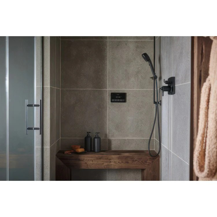 Steam Kit Mystix Matte Black Transcendent with Digital Interface & Square Steam Head 12 User Presets Built-In WIFI & Bluetooth Capabilities AromaTherapy AudioTherapy & ChromaTherapy Options Patented Dual Sensor Technology - Frankwebs