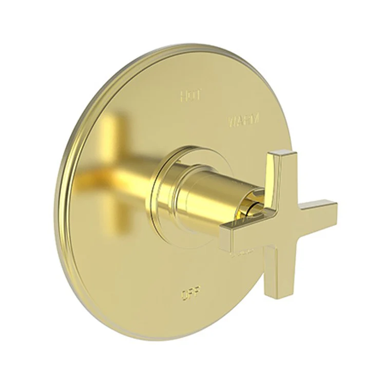 Pressure Balance Valve Trim Dorrance Round 1 Cross Polished Brass Uncoated Living ADA Depth 3-1/6 Inch - Frankwebs