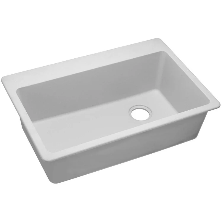Kitchen Sink Quartz Classic 33 x 22 Inch Single Bowl Putty Drop-In Quartz 9-1/2 Inch - Frankwebs