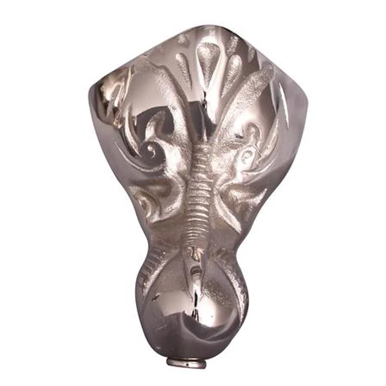 Freestanding Tub Estelle 60 Inch Slipper Oval Acrylic Bisque/Polished Nickel Ball and Claw Feet No Faucet Holes Flat Rim - Frankwebs